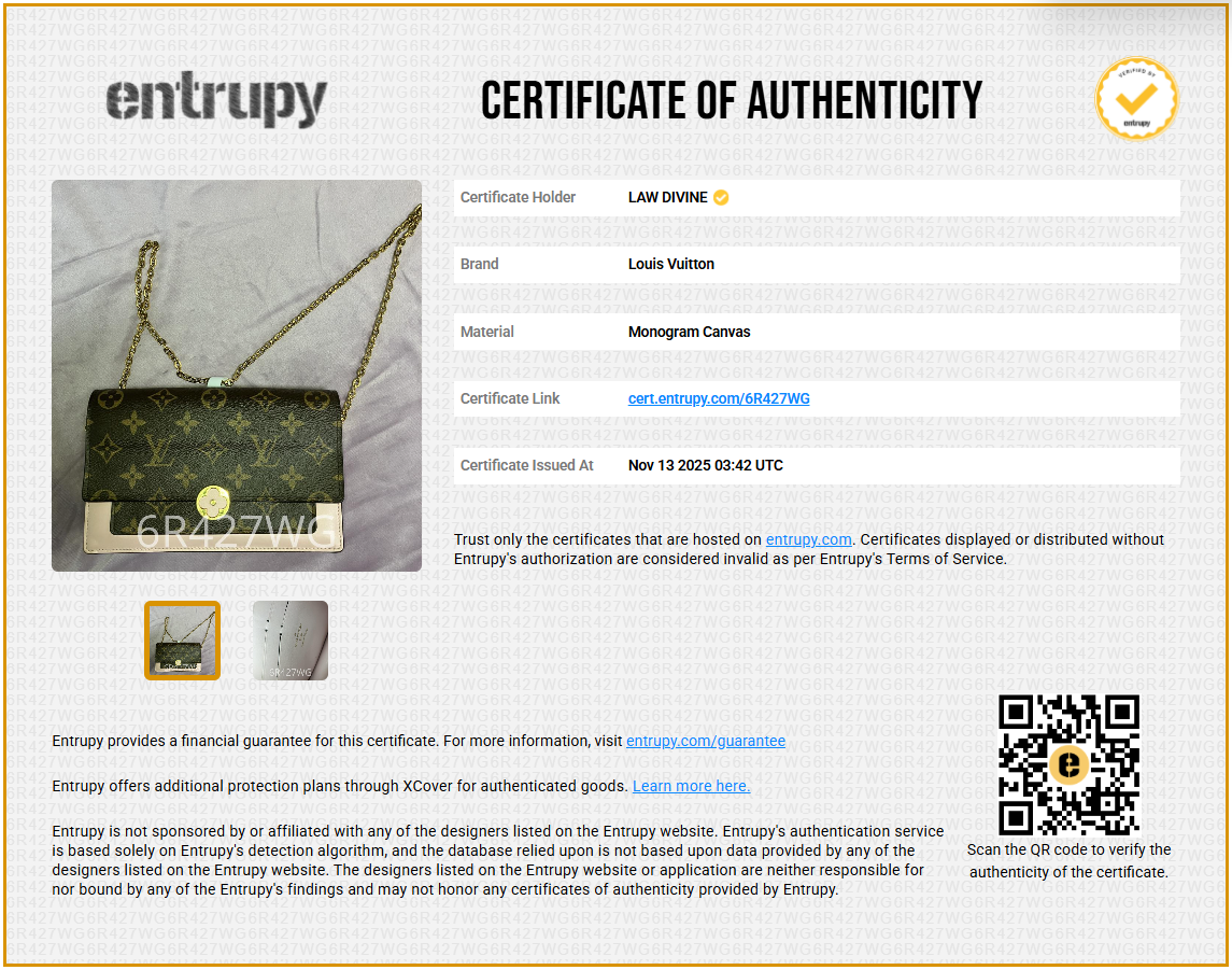 Monogram Flore Chain Wallet Rose Ballerine