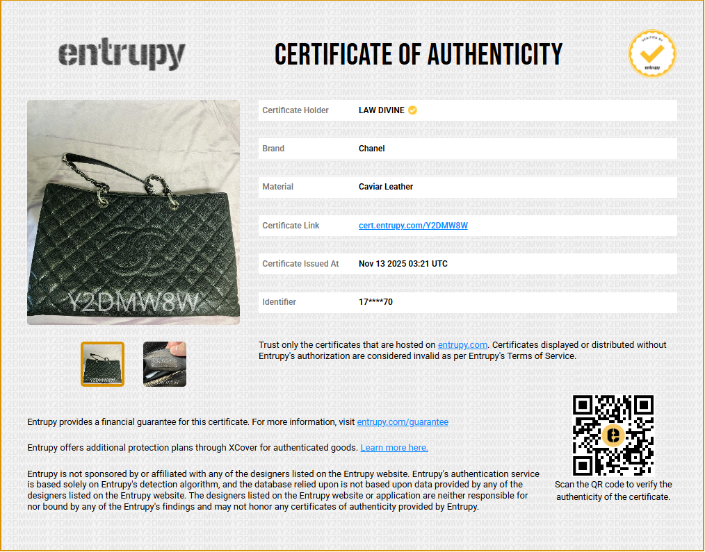 Grand Shopping Tote Quilted Caviar XL