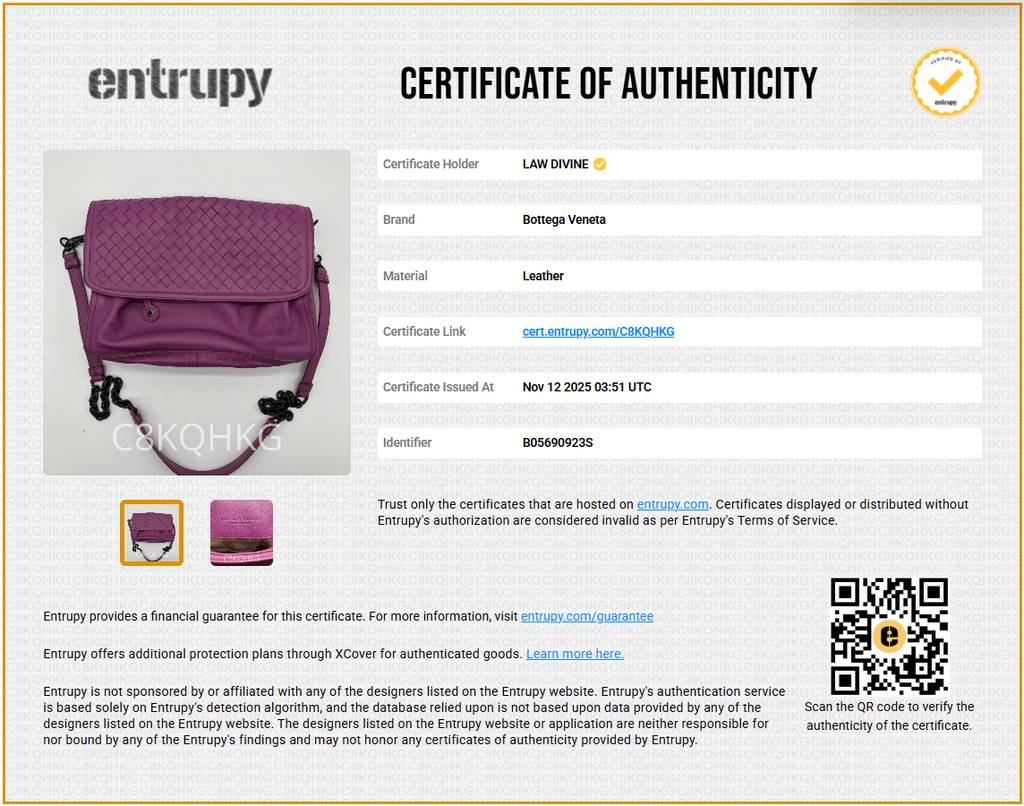 Side Tie Chain Flap Bag Leather and Intrecciato Nappa Medi