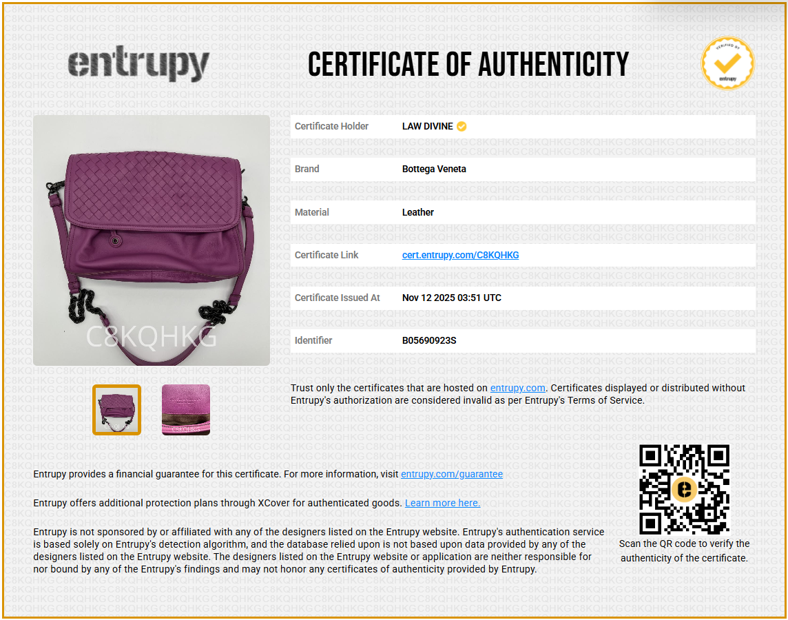 Side Tie Chain Flap Bag Leather and Intrecciato Nappa Medi