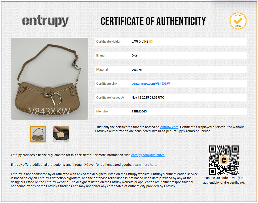 Beige Leather Logo Charm Shoulder Bag