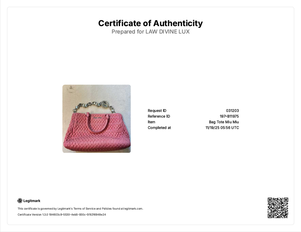 Nappa Matelasse Swarovski Crystal Tote Rosa