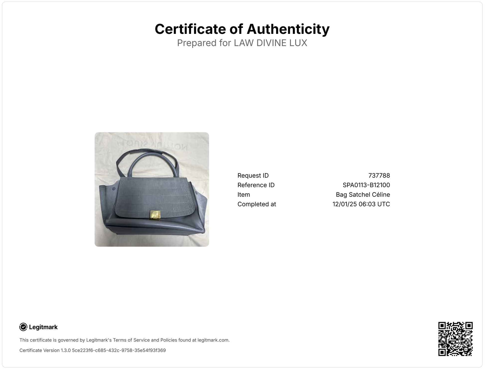 Two Tone Grey Croc Embossed Leather and Suede Medium Trapeze Top Handle Bag