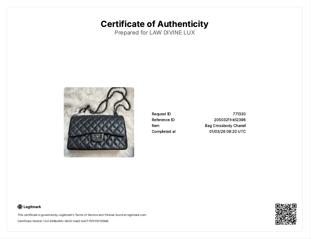 Classic Double Flap Bag Quilted Caviar Jumbo B12396