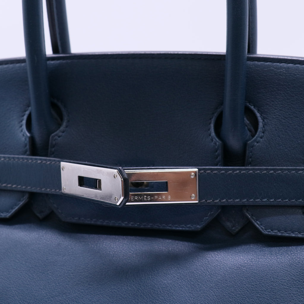 Leather Palladium Plated Birkin Bag Twins LDJ4524