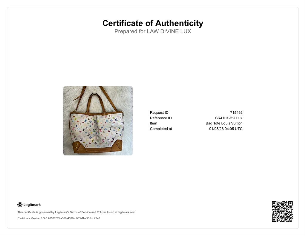 White Monogram Multicolore Canvas Sharleen GM Bag B20007