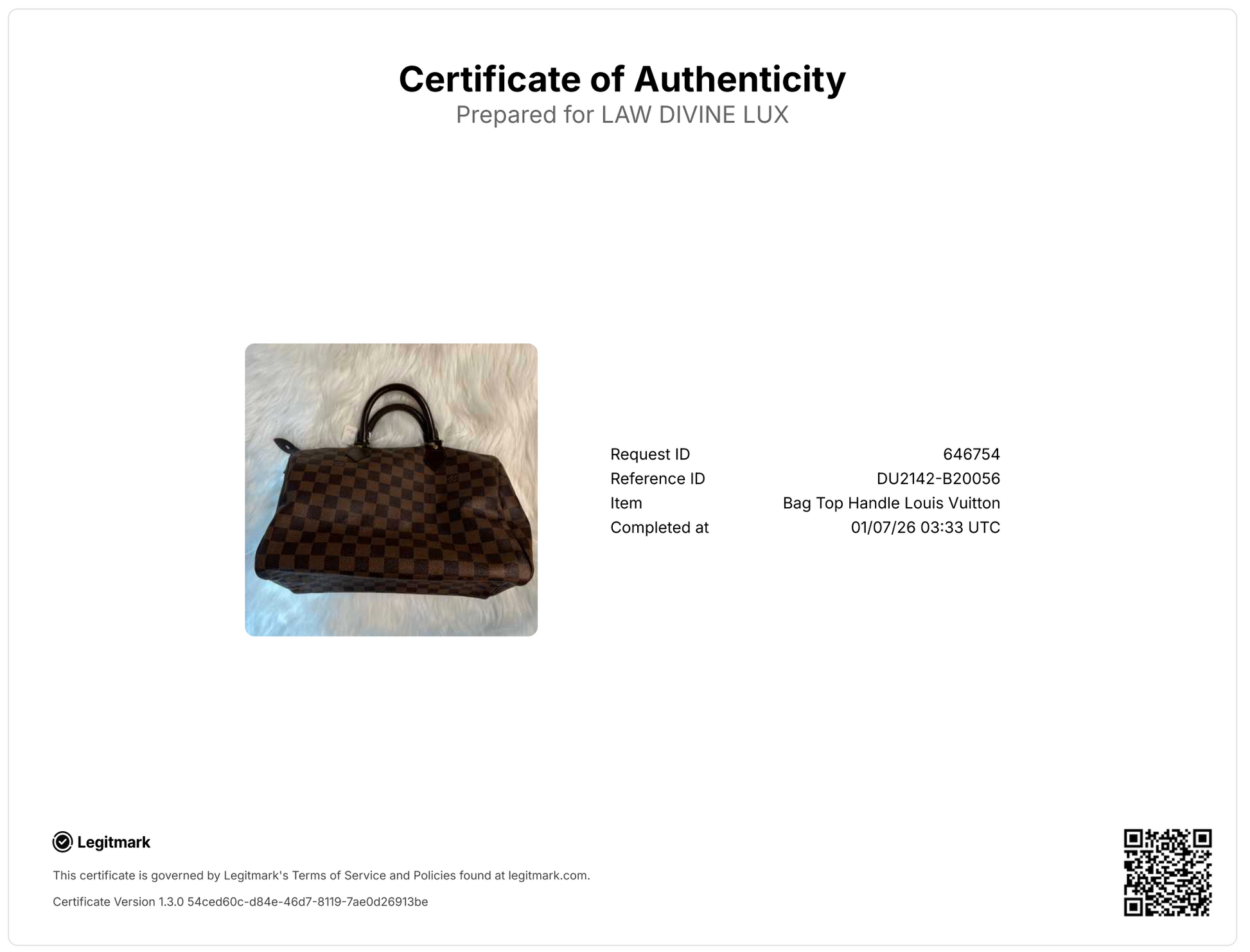 Speedy Handbag Damier 30 B20056