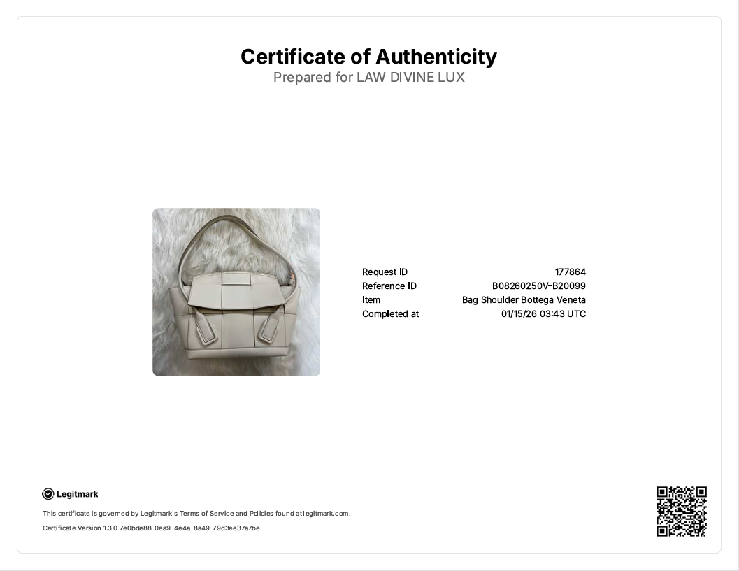 French Calfskin Maxi Intrecciato Small Arco Bianco B20099