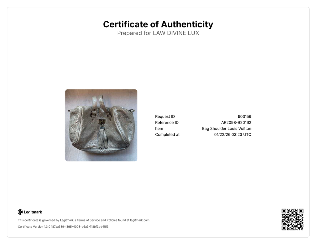Comete Handbag Limited Edition Shimmer Monogram Embossed Leather B20162