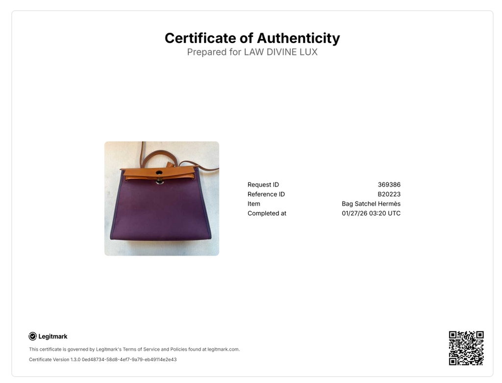 Herbag Zip Leather and Toile 31  B20223