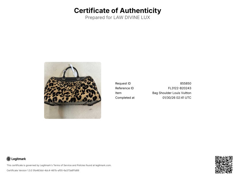 Speedy Handbag Limited Edition Stephen Sprouse Leopard Chenille Twins B20243