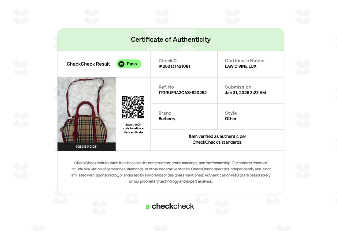 Horseferry Check Top Handle Bag
