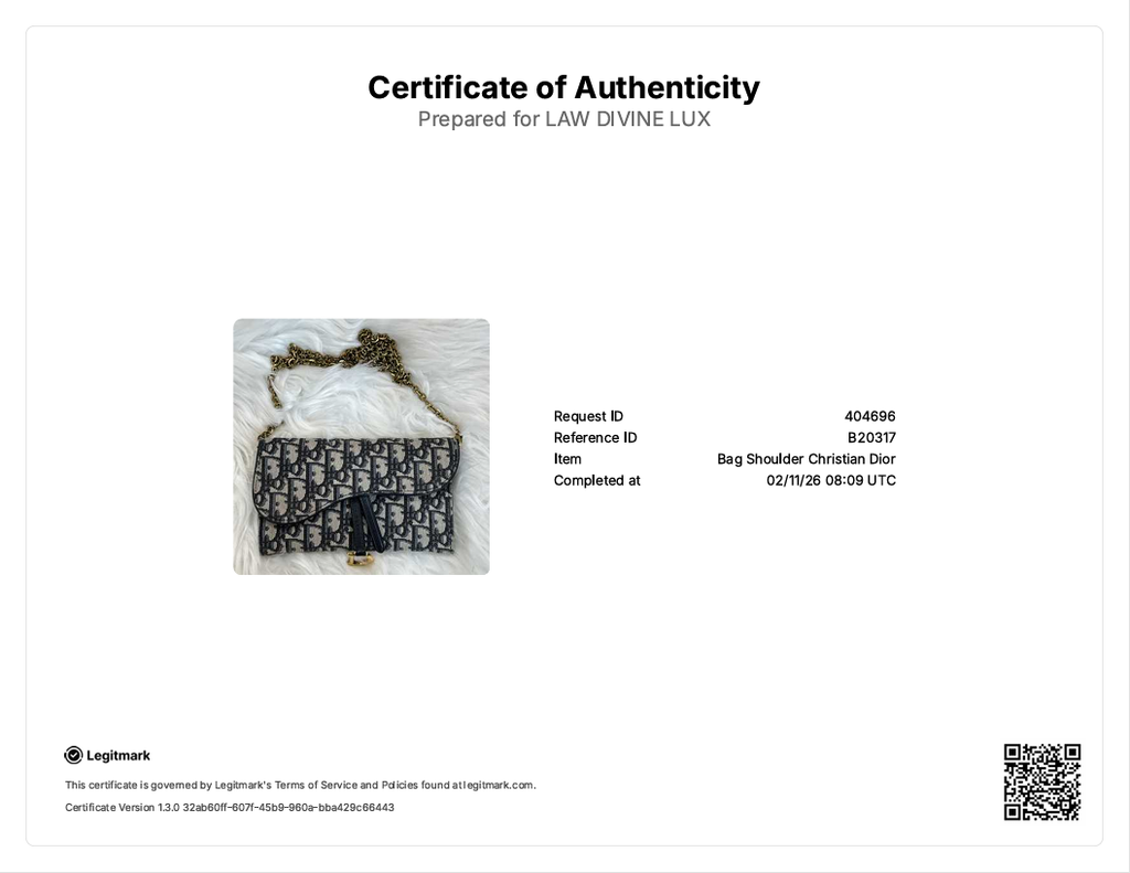 Oblique Saddle Chain Long Wallet Blue B20317