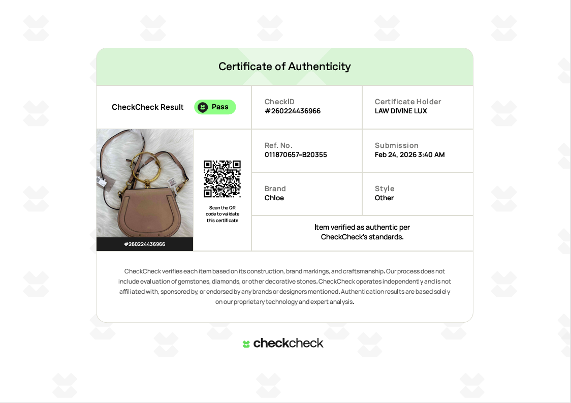 Calfskin Suede Small Nile Bracelet Bag Biscotti  B20355