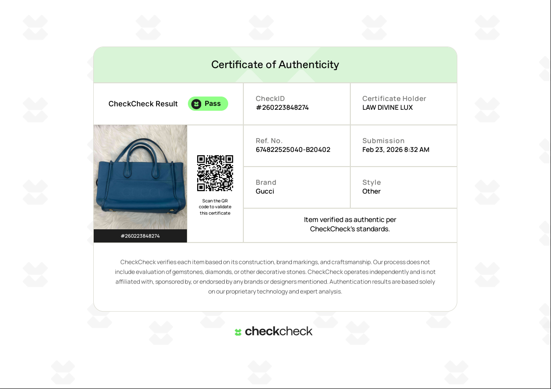 Logo Tote Embossed Leather Large B20402