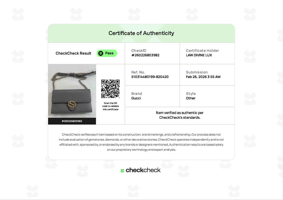 Interlocking Wallet on Chain (Outlet) LeatherB20420