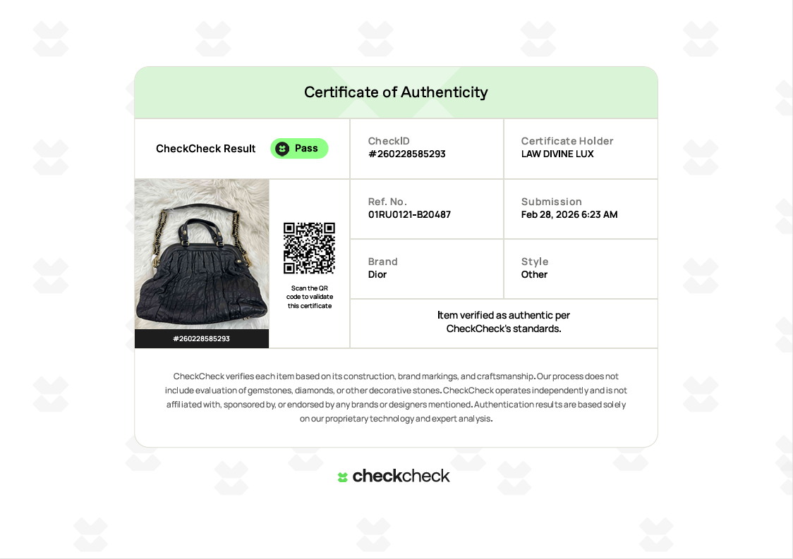 Gaufre Noir Lamb Cannage Delights  Leather Shoulder Bag B20487