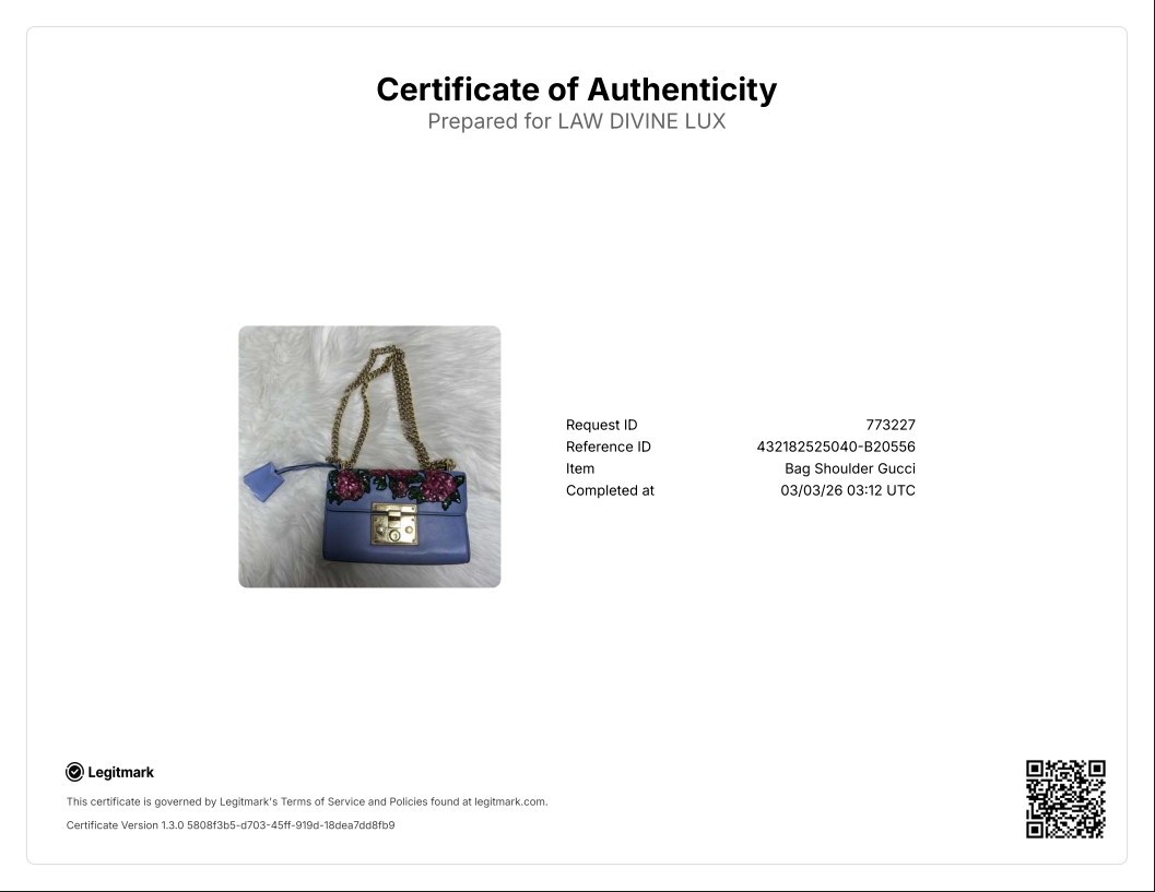 Blue Floral Sequin Limited Edition Bag B20556