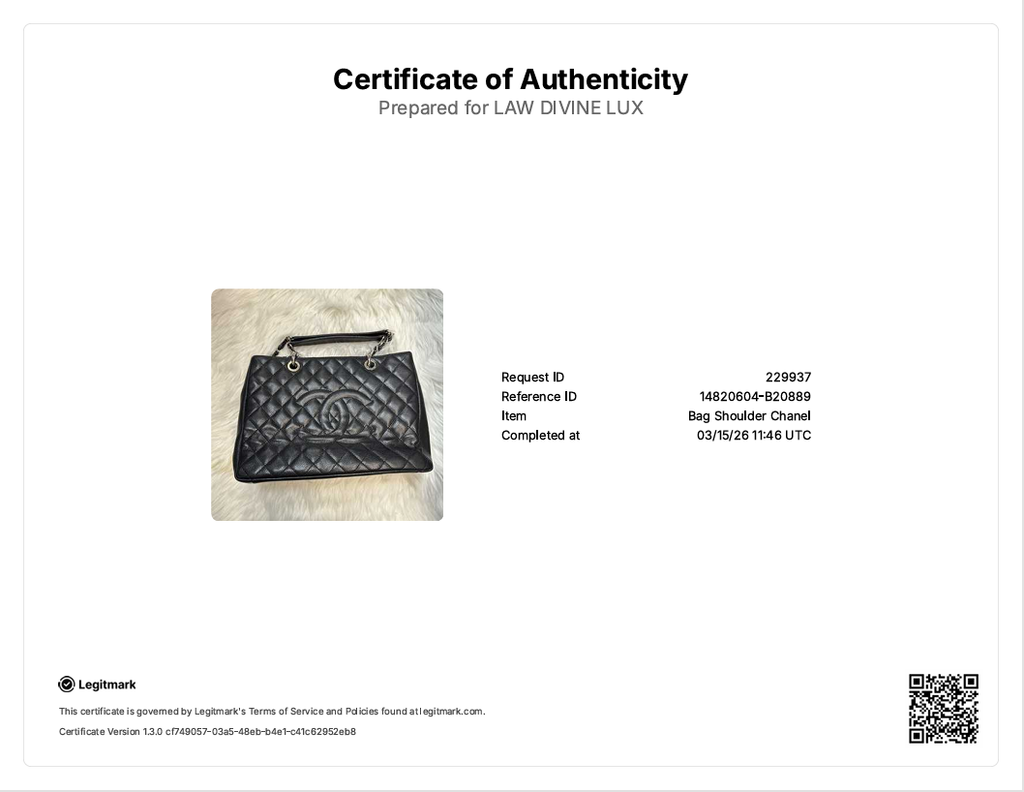 Grand Shopping Tote Quilted Caviar B20889