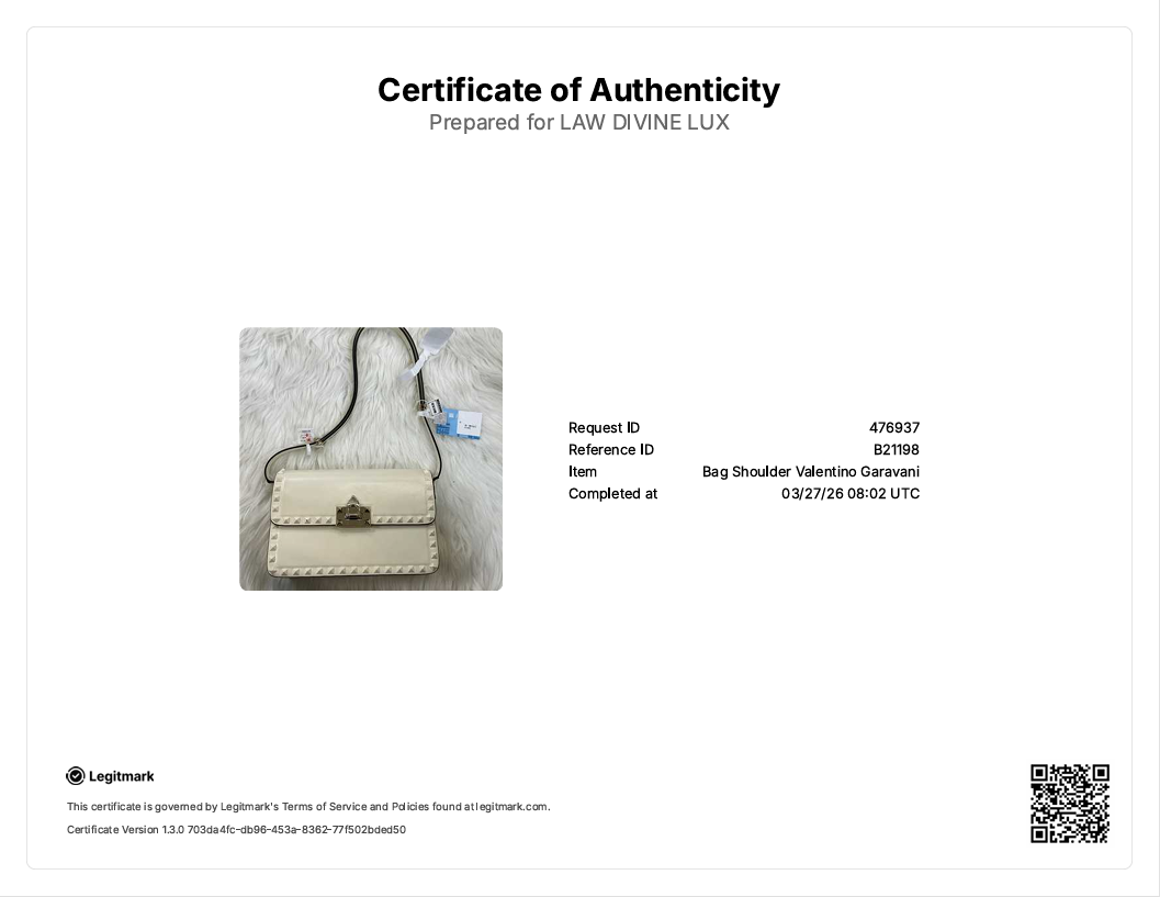 Valentino Rockstud White Leather Shoulder Bags B21198