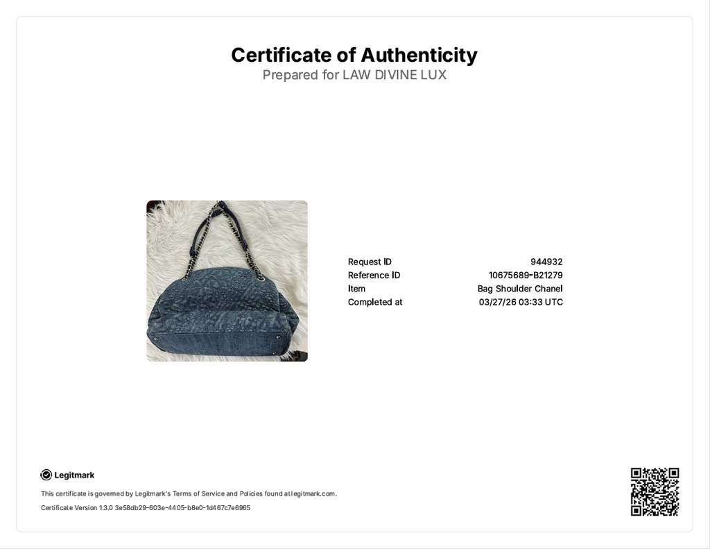 Denim Camellia Embroidered Large Just Mademoiselle Blue B21279