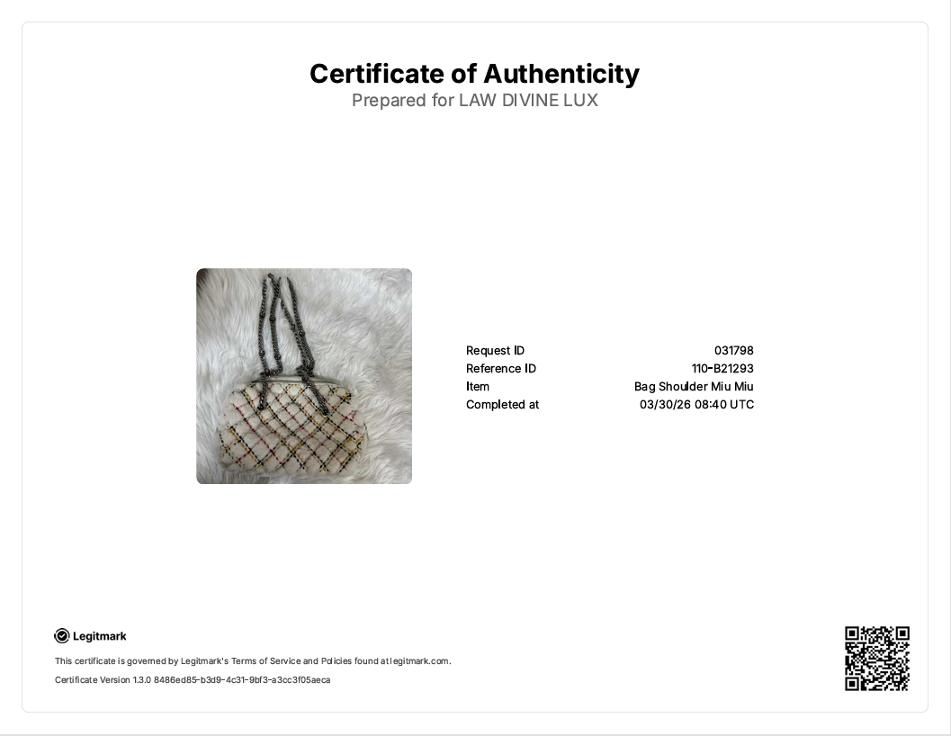 Miu Miu Shoulder Bag Handbag Purse with Rhinestones Crystals B21293