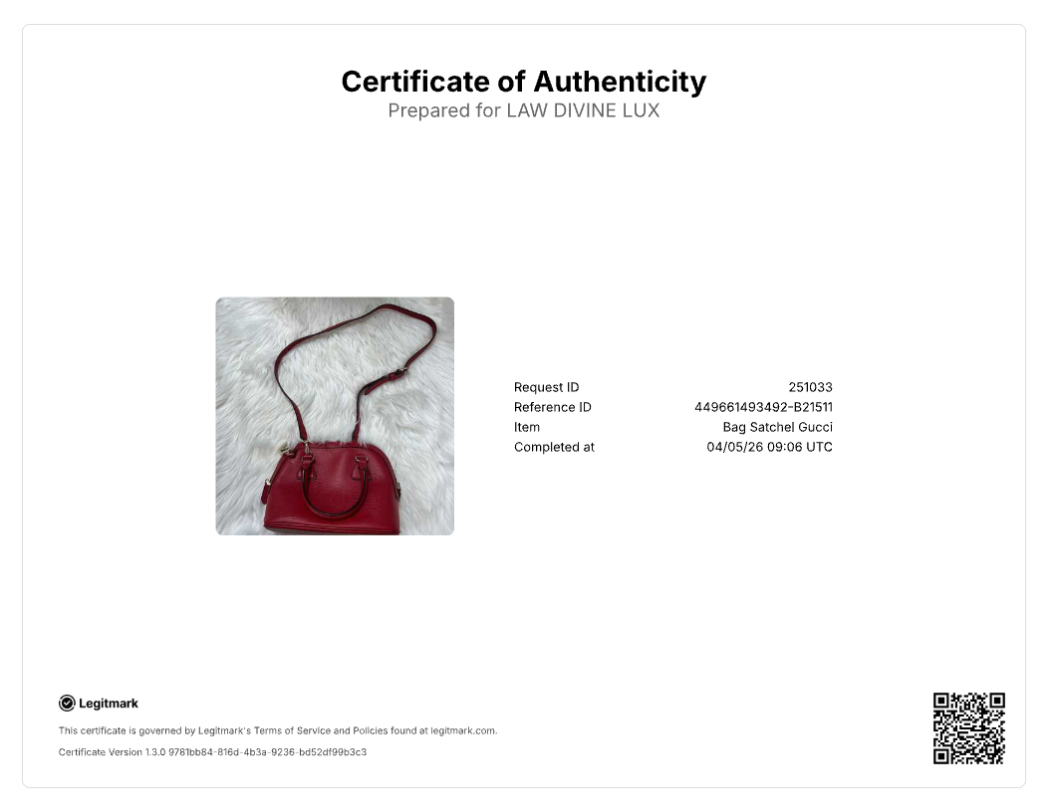 Gucci Red Leather Small GG Charm Dome Satchel B21511
