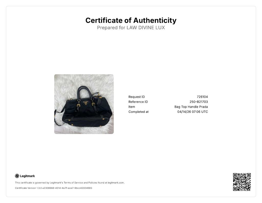 Prada Tessuto Saffiano Two-Way Tote Bag B21703