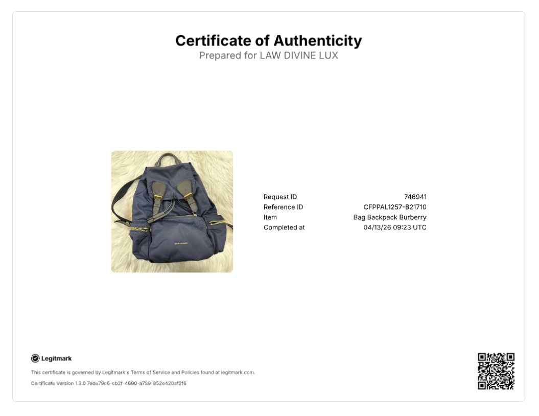 Nylon Medium Rucksack Backpack Ink Blue B21710