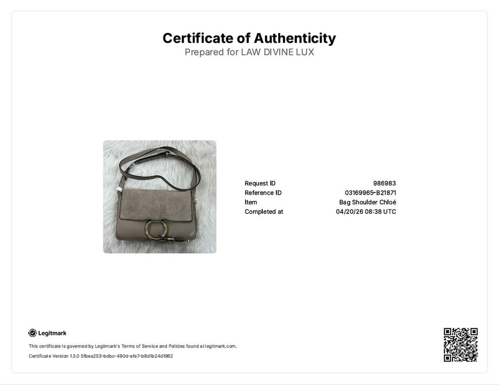 Suede Calfskin Small Faye Shoulder Bag Motty Grey B21871