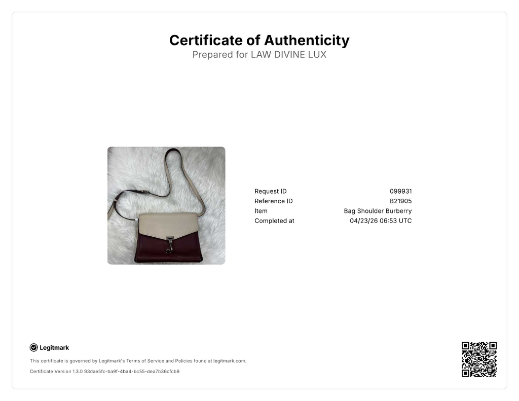 Burberry Small Two-Tone Leather Macken Crossbody Bag B21905