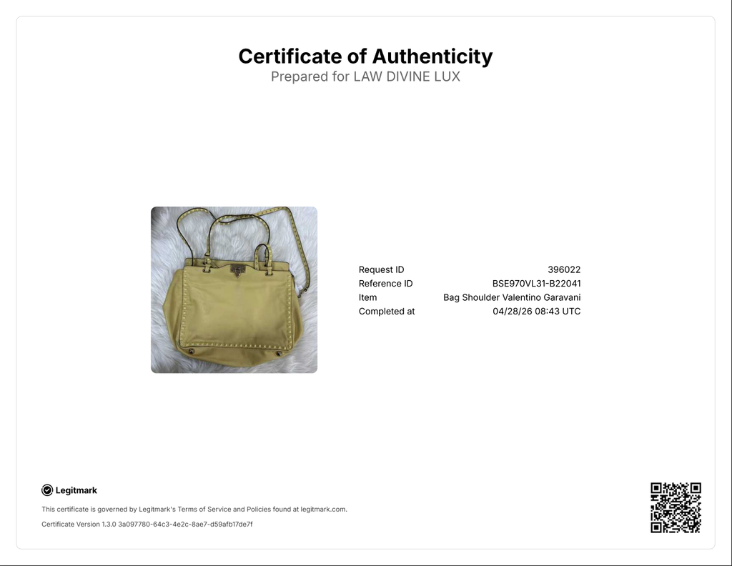 Yellow Leather Medium Studded Rockstud Tote B22041