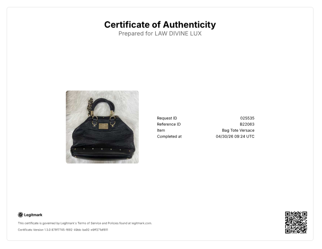 Gianni Versace Couture Black Leather Tote Bag B22063