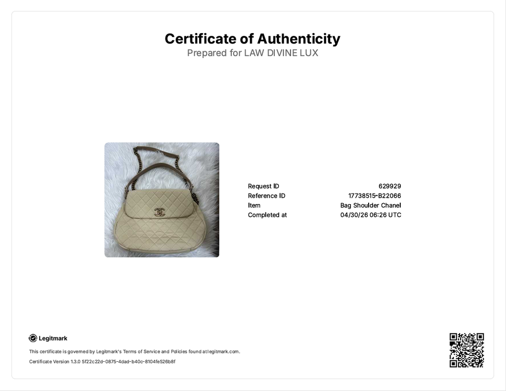 Light Beige Quilted Matte Caviar Leather CC Messenger Bag B22066
