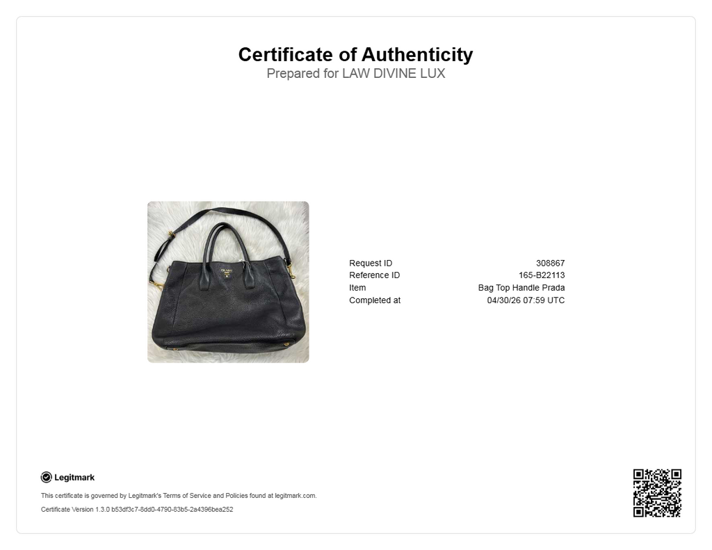 Prada Vitello Daino Shoulder Tote Bag B22113
