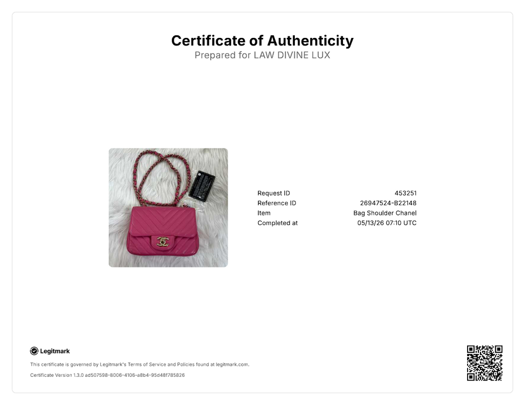 Chanel Classic Chevron Lambskin Mini Square Flap Bag B22148