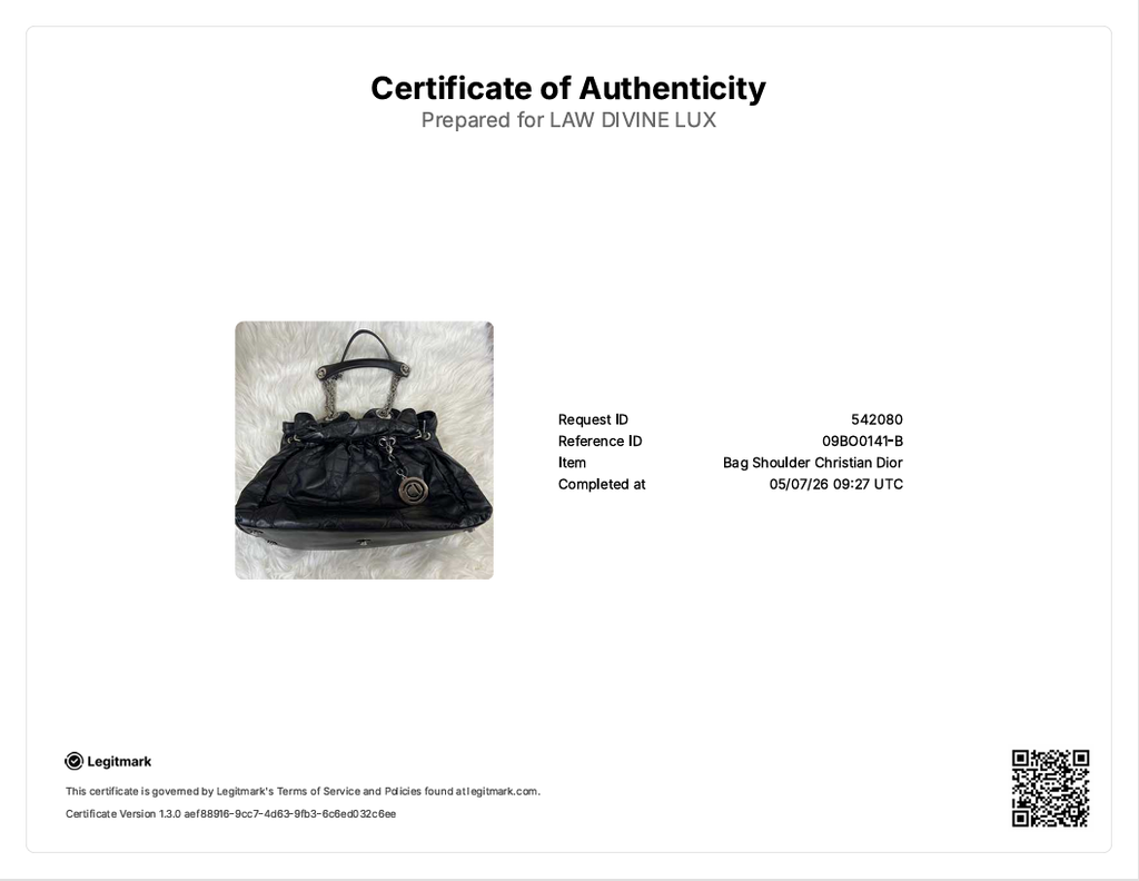 Black Leather Quilted Cannage Le Trente Bag B22248