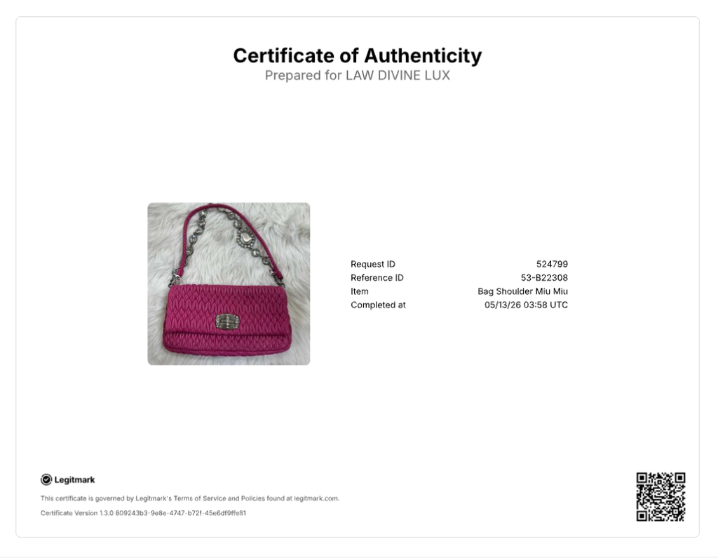 Miu Miu Cloqué Nappa Leather Bag B22308