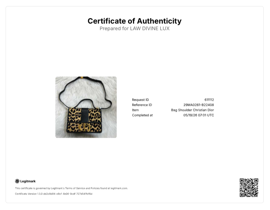 Christian Dior 30 Montaigne Flap Bag in Leopard Print Pony Hair B22408