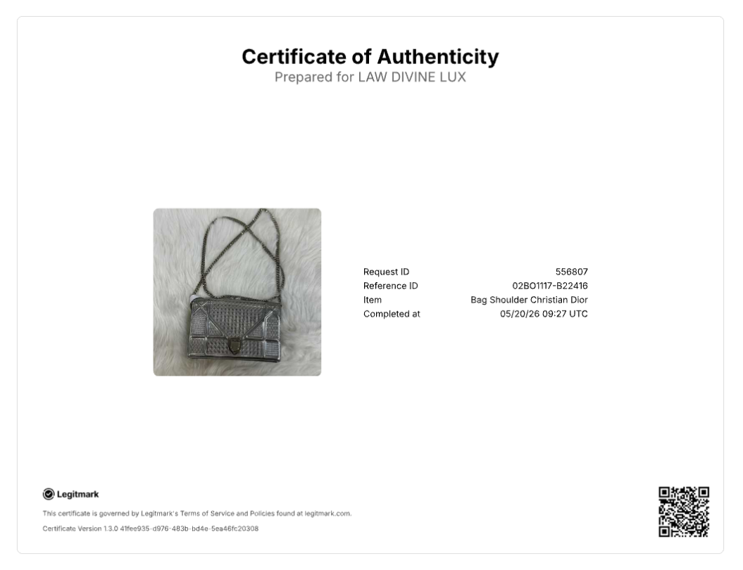 Diorama Wallet on Chain Cannage Embossed Calfskin B22416
