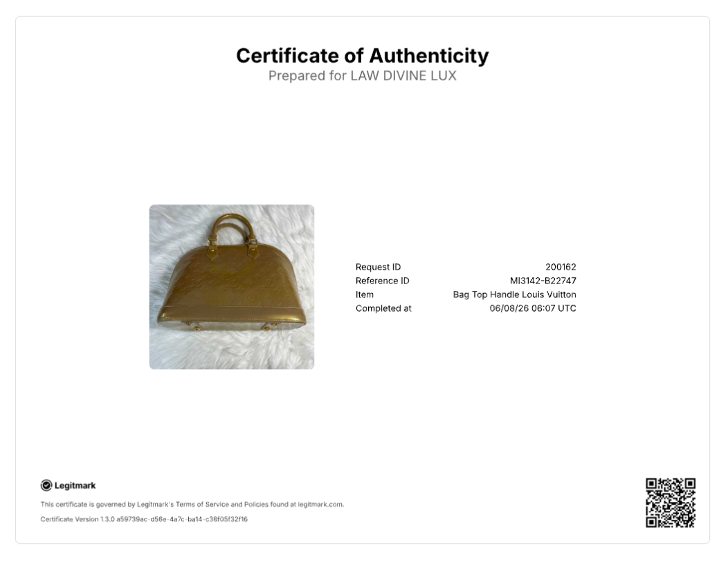 Louis Vuitton Monogram Vernis Alma PM B22747
