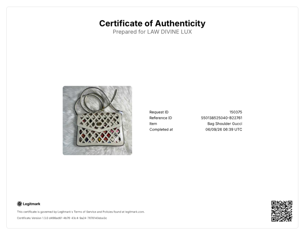Gucci Medium Traforata Leather Cutout Flora Flap Shoulder Bag Twins B22761