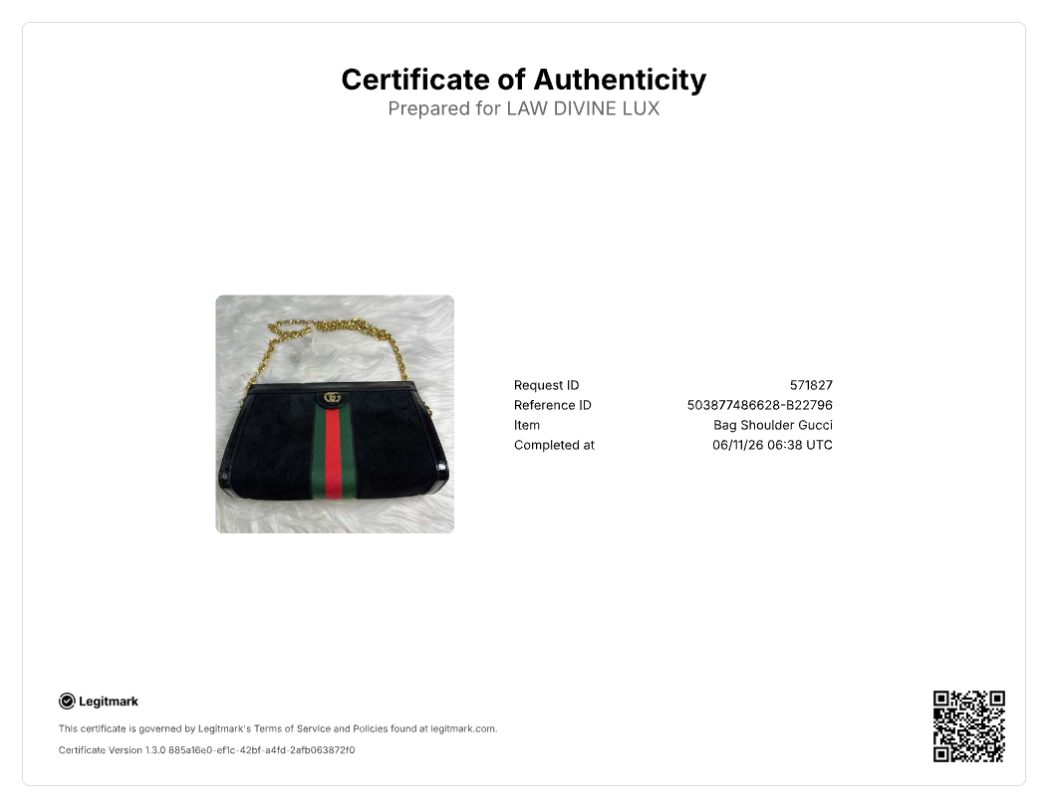 Gucci Small Ophidia Web Suede Chain Shoulder Bag B22796