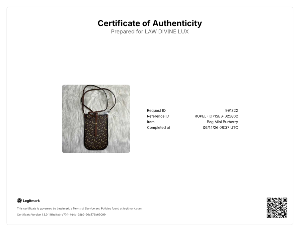 Burberry Monogram Print E-Canvas Anne Phone Case with Strap B22862