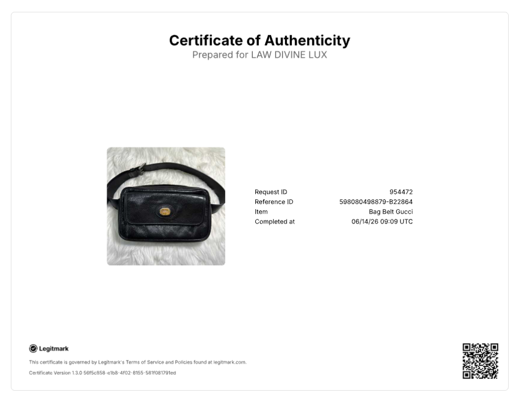 Gucci Morpheus Interlocking G Belt Bag in Black Leather B22864