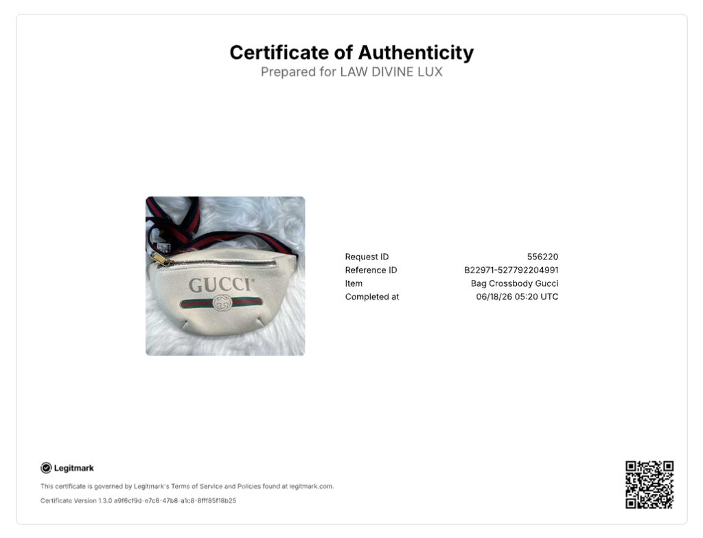 Gucci Print Leather Belt Bag B22971