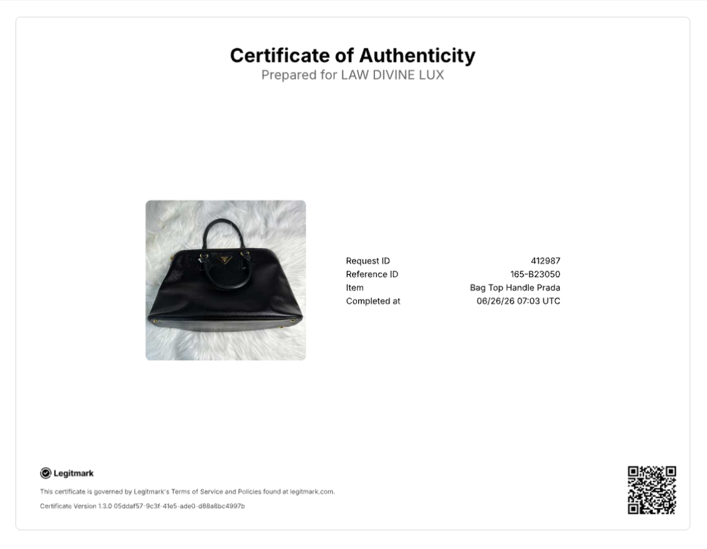Prada Medium Saffiano Lux Promenade Satchel Bag in Nero (Black) B23050