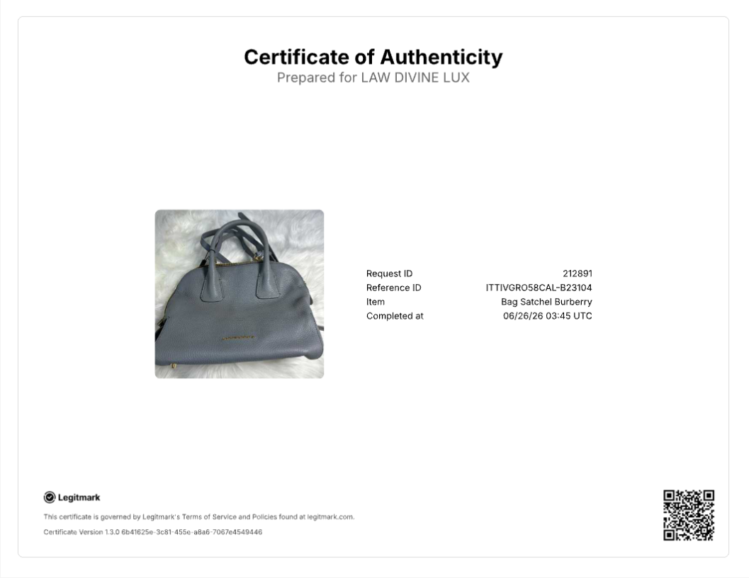 Burberry Small Greenwood Grainy Leather Bowling Bag B23104
