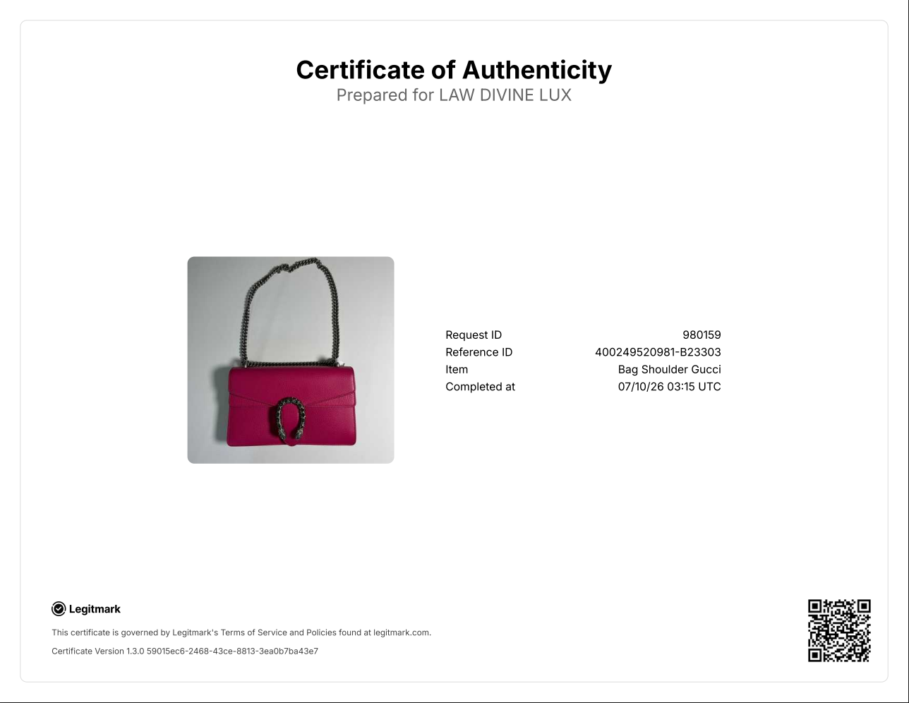 Pink Leather Dionysus Small Shoulder Bag B23303