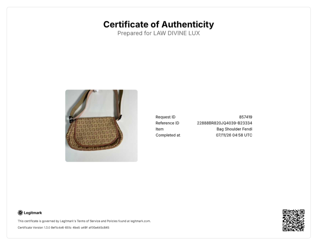 Fendi Zucchino Canvas Flap Shoulder Bag B23334